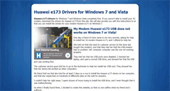 Desktop Screenshot of huaweie173drivers.com